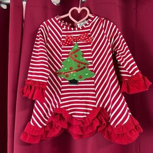 NWOT - Red and White Striped Christmas Top from Rare Editions